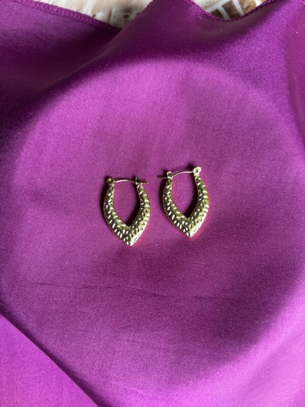 Sculpted Teardrop Anti Tarnish Earrings
