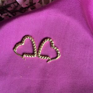 Twin Love Anti Tarnish Loop Earrings