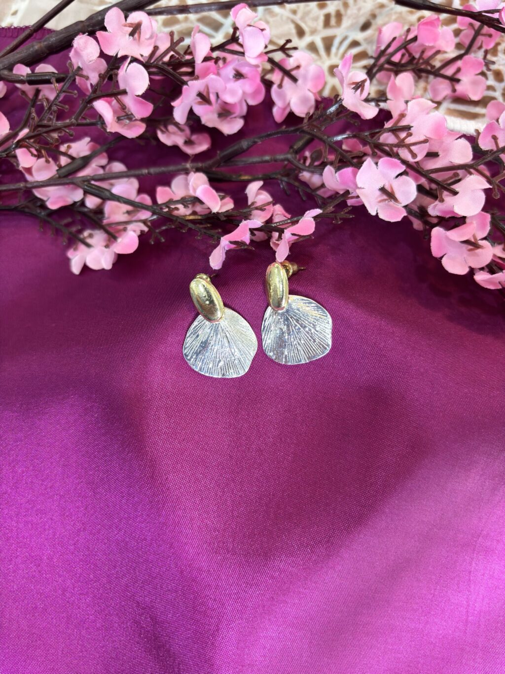 Blush Shell Anti Tarnish Studs - Image 2