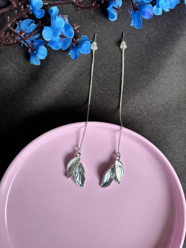 Lush Leaf Stud Earrings - Image 2