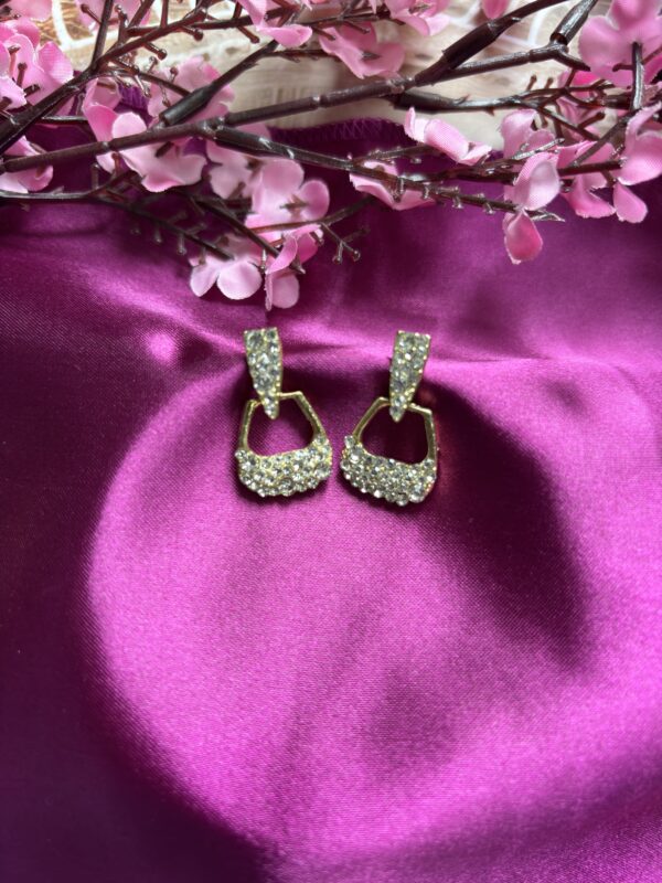 Sparkle Drop Anti Tarnish Hoops - Image 3