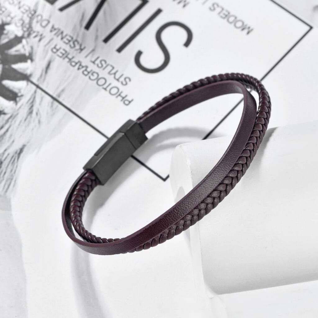 Men’s bracelet in sleek matte brown– Timeless Collection by Pichkari Vibes