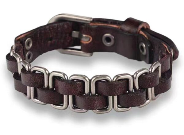 Vintage Weave Cattle Leather Bracelet 