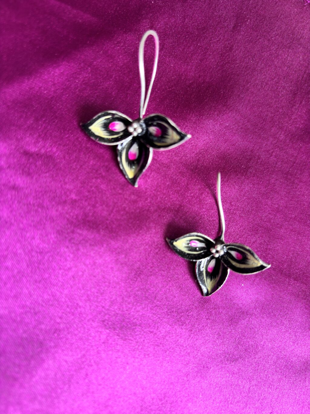 Nitya Black Butterfly Danglers - Image 2