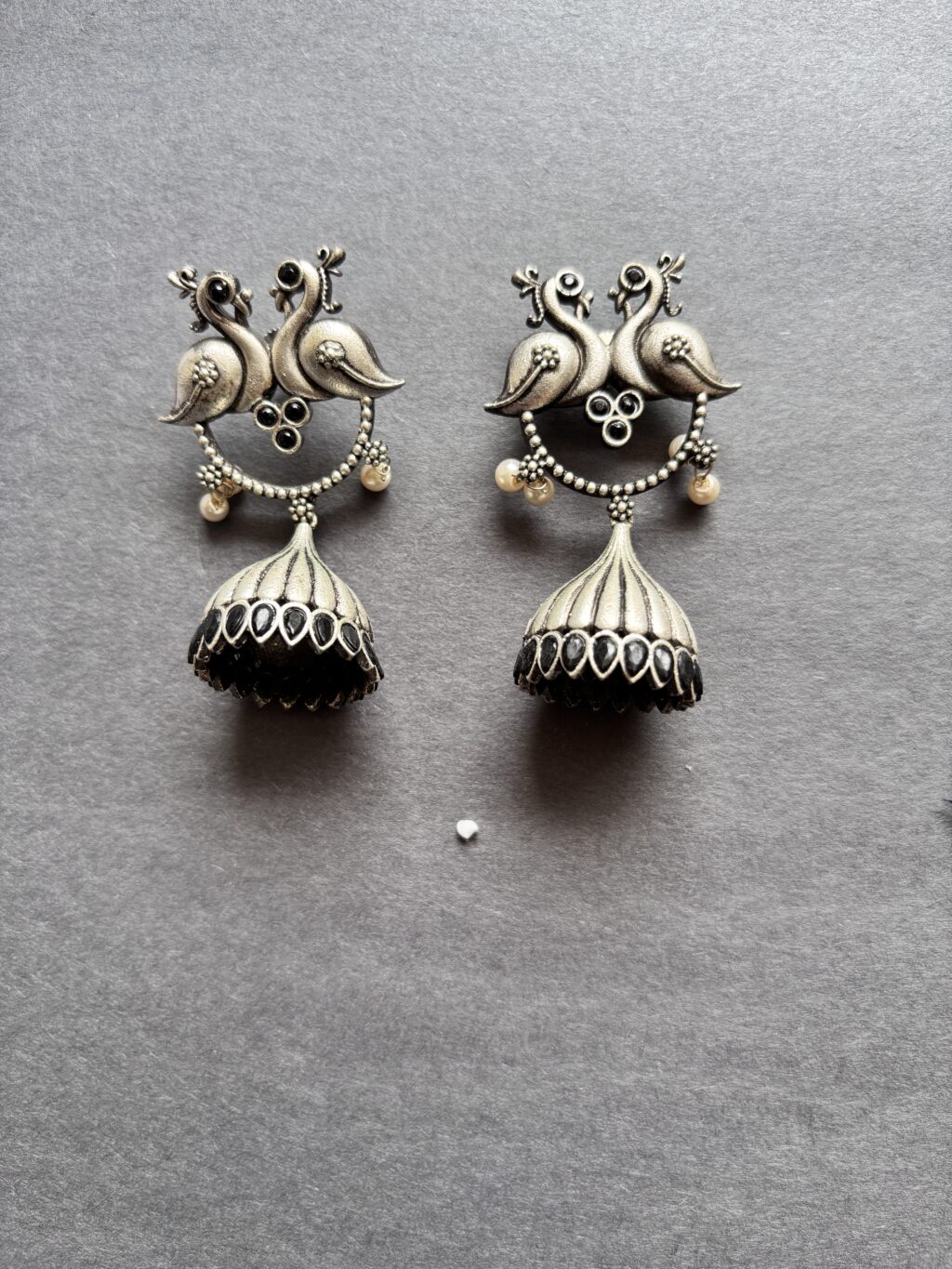 Morni Oxidised Layered Jhumkas - Image 2