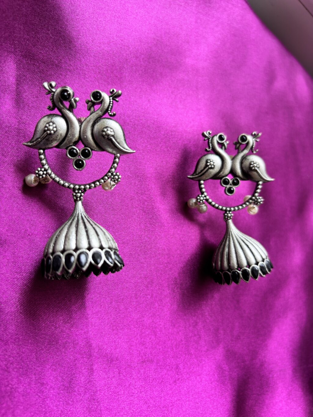 Morni Oxidised Layered Jhumkas