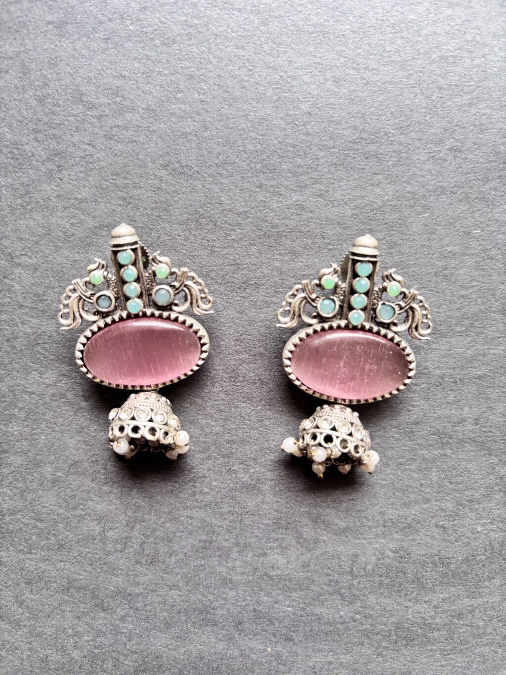 Tanvi Crescent Leaf Danglers - Image 2