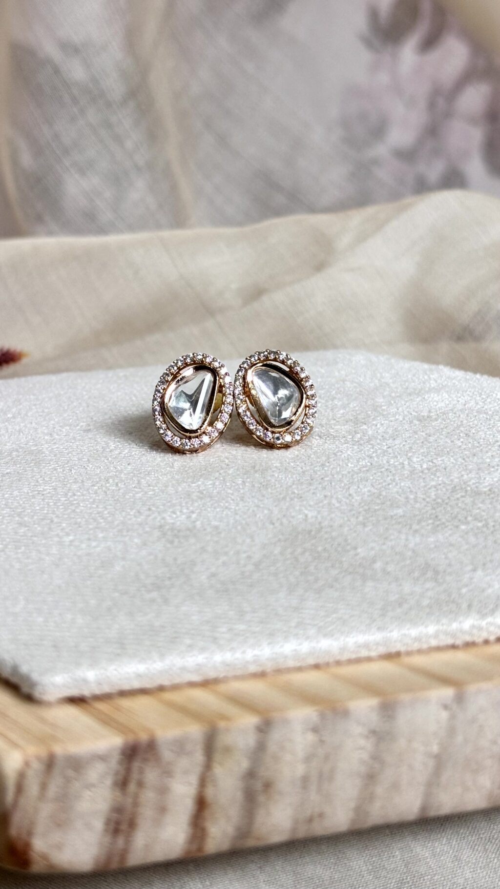 Aisha Everyday Crystal Stud Earrings - Image 2