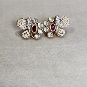Naina Ruby Pearl Studs