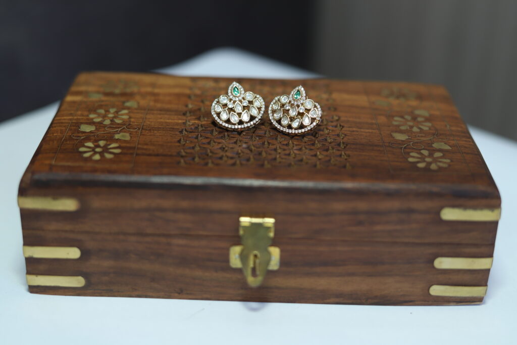 Kavya Pearl Floral Stud Earrings