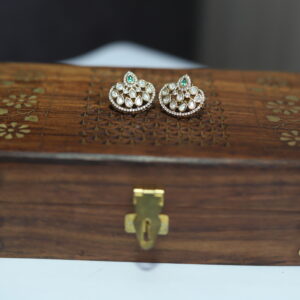 Kavya Pearl Floral Stud Earrings