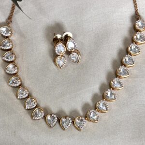 Prisha Moissanite Polki Wedding Jewelry Set