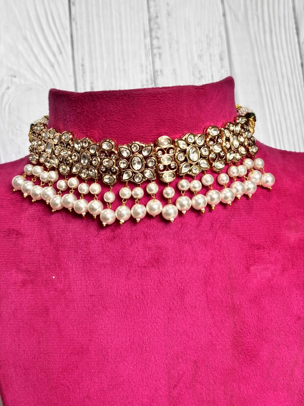 Aadhya Royal Moissanite Pearl Choker
