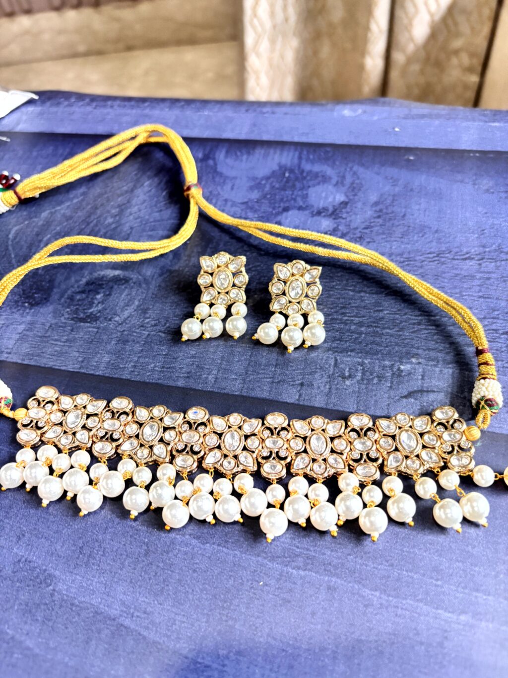 Aadhya Royal Moissanite Pearl Choker - Image 5
