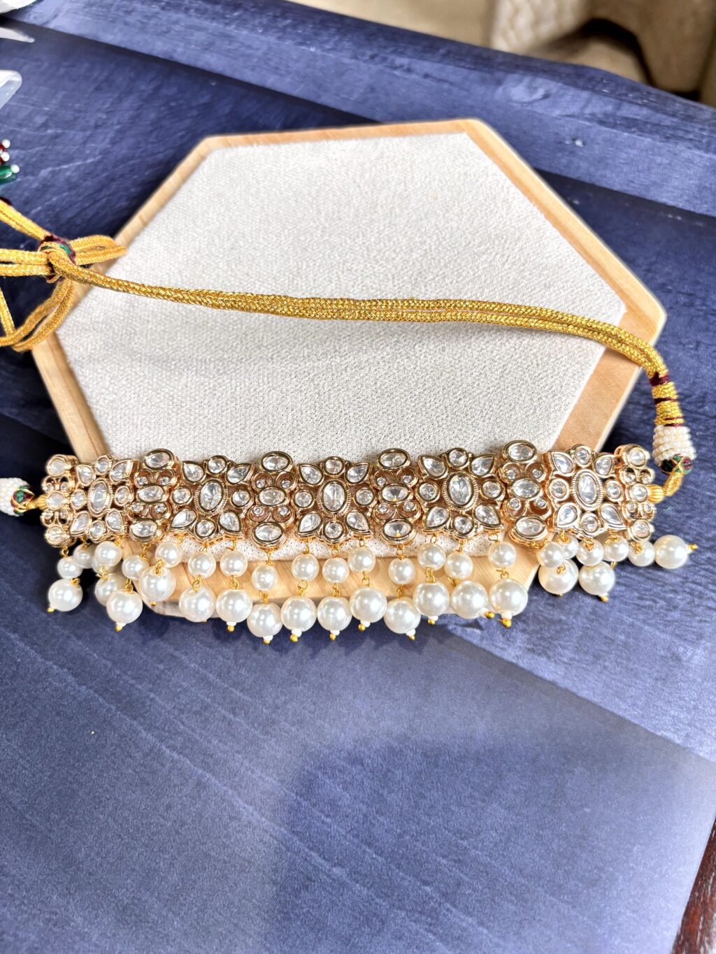 Aadhya Royal Moissanite Pearl Choker - Image 6