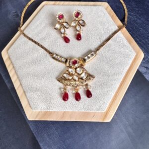 Ruby Kundan Classic Necklace Set