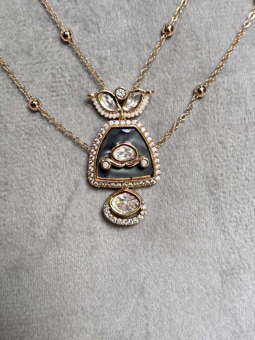 Anika Modern Moissanite Pendant Necklace - Image 2