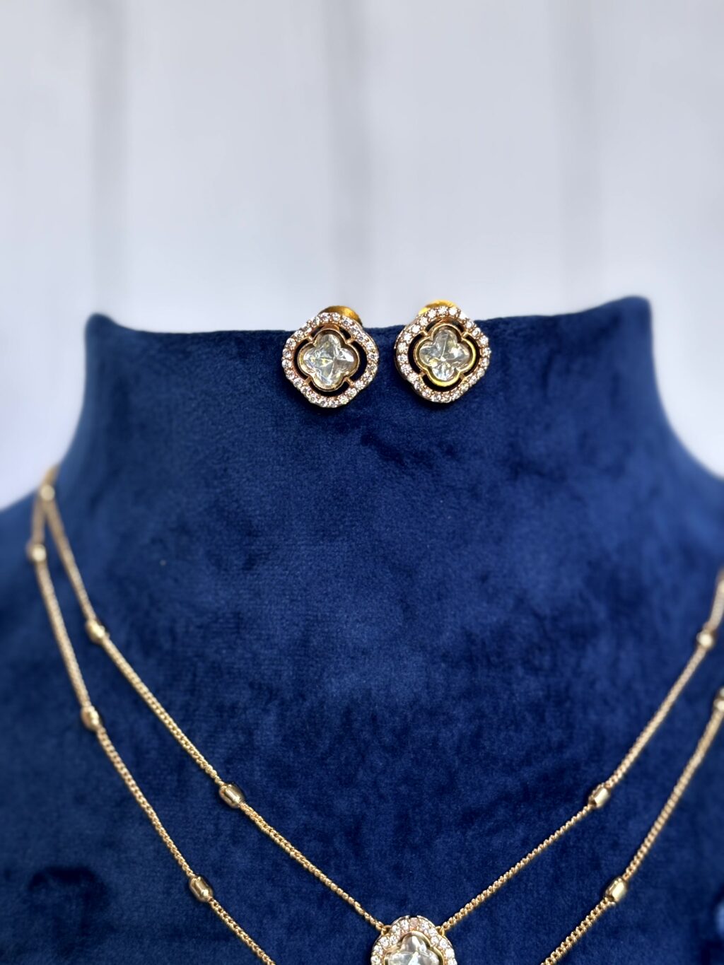 Yashvi Stylish Moissanite Necklace Set - Image 2