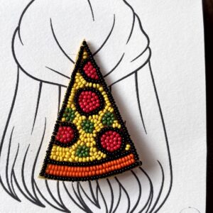 Pizza Beaded Clip for Girls