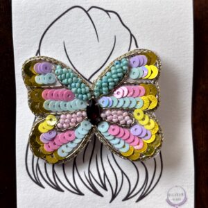 Multicolor Butterfly Beaded Clip for Girls