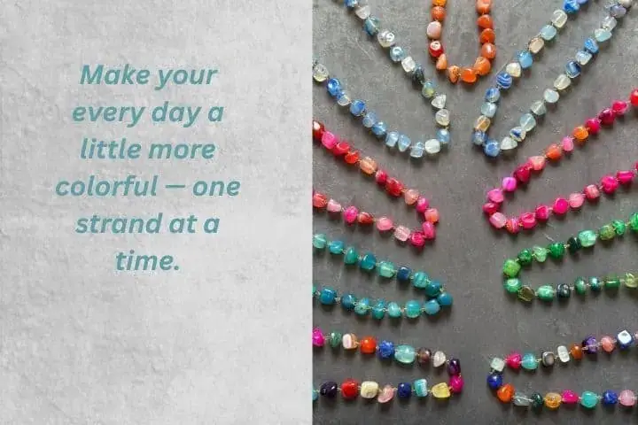 Colorful beaded mala strands – everyday jewellery by Pichkari Vibes